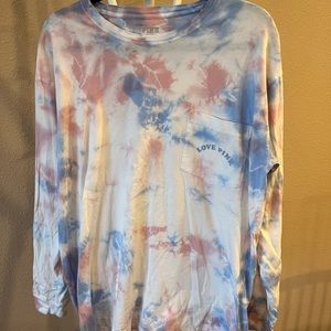 PINK tie-dye oversized shirt